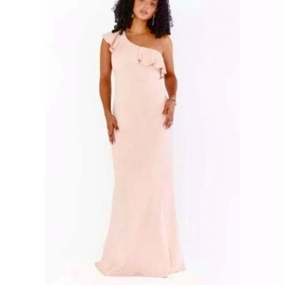 Show Me Your Mumu Florentine One Shoulder Dusty Blush Stretch Dress - Small NWT﻿
